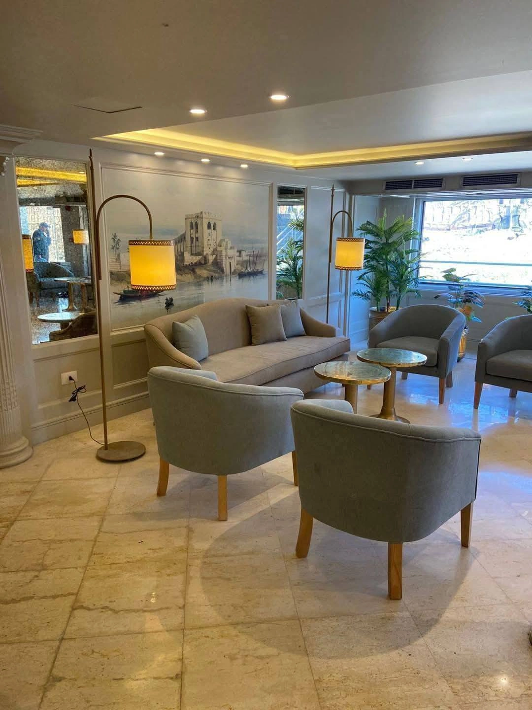 Lounge aboard the Queen Of Sheba Nile cruise